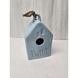 Rae Dunn Birdhouse, Artisan Collection Bue Color, TWEET Ceramic Bird House